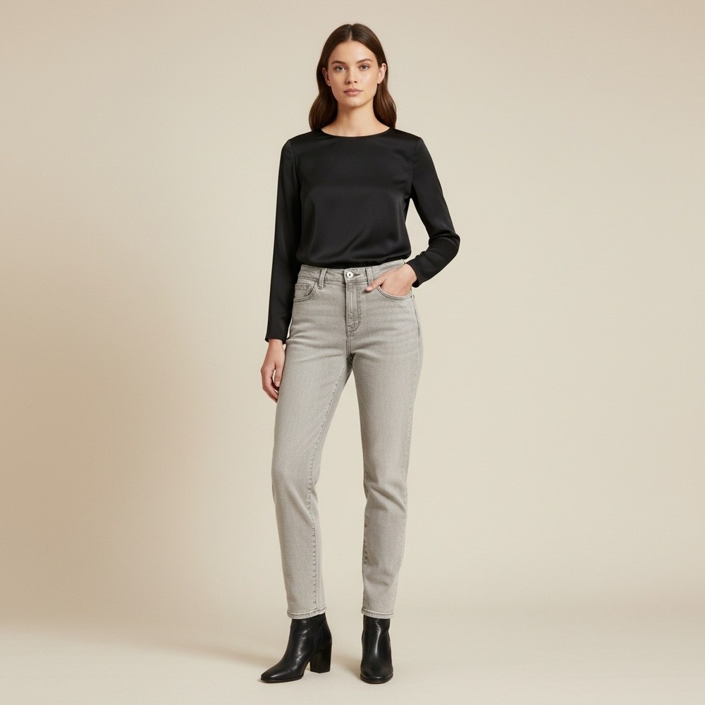 Mavi Womens  Jeans 29/29 High Rise Slim Straight Leg brown Wash Denim‎